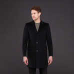 Matthew Cashmere Single Breasted Coat // Black (US: 38R)