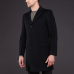 Matthew Cashmere Single Breasted Coat // Black (US: 38R)