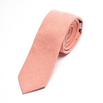 Solid Chambray Skinny Tie // Salmon