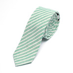 Striped Skinny Tie // Green