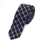 Plaid Skinny Tie // Navy
