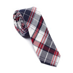 Plaid Skinny Tie // Red + White