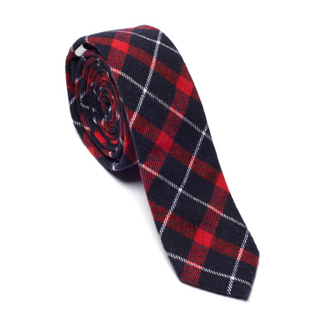 Plaid Skinny Tie // Red