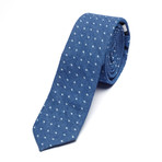 Printed Skinny Tie // Blue