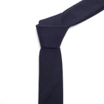 Solid Chambray Skinny Tie // Dark Navy