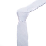 Micro Stripe Skinny Tie // Light Blue