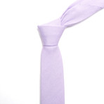 Solid Chambray Skinny Tie + Tie Bar // Lavender