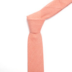 Solid Chambray Skinny Tie // Salmon