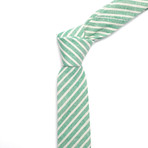 Striped Skinny Tie // Green