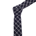 Plaid Skinny Tie // Navy