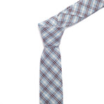 Plaid Skinny Tie // Light Blue