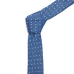Printed Skinny Tie // Blue