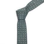 Printed Skinny Tie // Dark Green