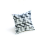 Plaid Wool Standard Pillow Cover // 18" Square (Black)