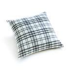 Plaid Wool Oversized Pillow Cover // 24" Square (Black)