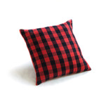 Buffalo Check Standard Pillow Cover // 18" Square (Red)