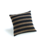 Striped Wool Standard Pillow Cover // 18" Square (Camel)