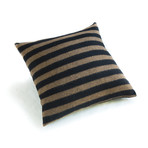 Striped Wool Oversized Pillow Cover // 24" Square (Camel)