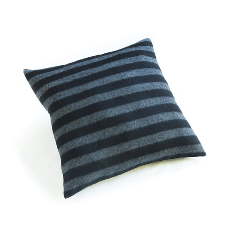 Striped Wool Oversized Pillow Cover // 24" Square (Camel)