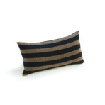 Striped Wool Lumbar Pillow Cover (Camel)