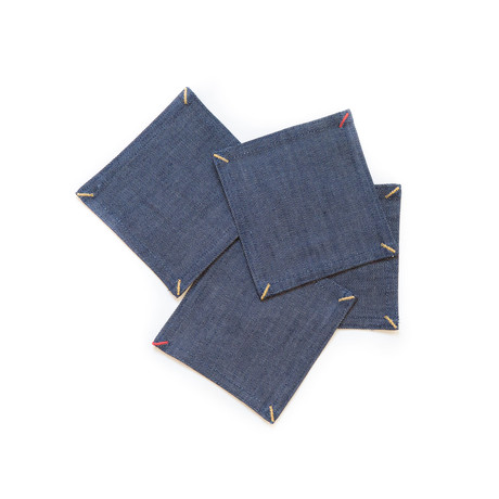 Solid Indigo Coasters // Set of 4