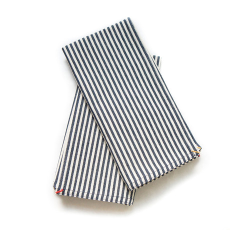 Broad Stripe Napkin // Set of 2 (Indigo)