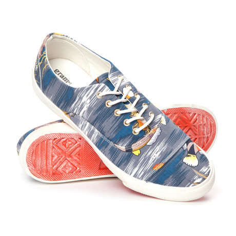 Gram // 352g Canvas Low-Top Sneaker // Blue Aqua (US: 8)