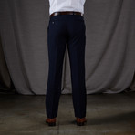 Astor Flat Front Wool Trousers // Navy (40R)