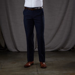 Astor Flat Front Wool Trousers // Navy (40R)