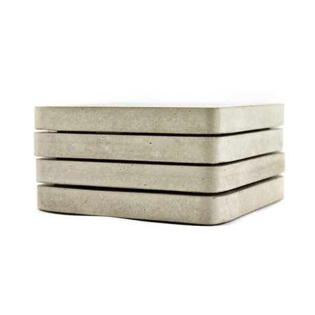 Concrete Coaster Set (Grey)