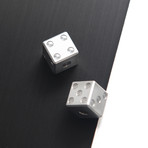 Gaming Dice Set of 2 // Raw Silver