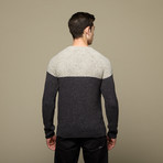 Color Block Lambswool Crewneck // Nine Iron (XS)