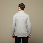 Wool Cotton Snap Jacket // Heather Grey (2XL)