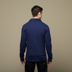 Wool Cotton Snap Jacket // Insignia Blue (XS)