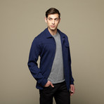 Wool Cotton Snap Jacket // Insignia Blue (XS)