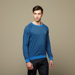 Pacifica Striped Raglan Crew // Delft (M)