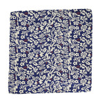 Native Floral Pocket Square // Navy