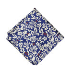 Native Floral Pocket Square // Navy