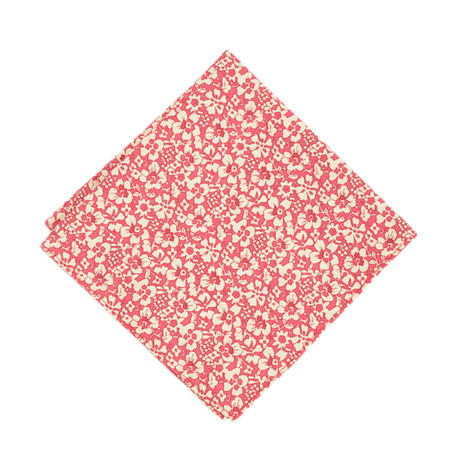 Aloha Floral Pocket Square // Coral