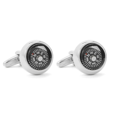 Compass Cuff Links // Silver