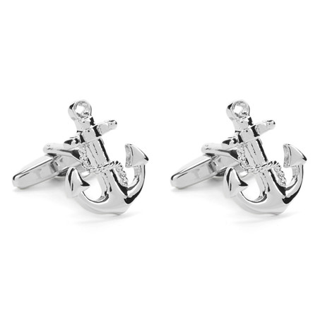 Anchor Cuff Links // Silver