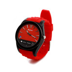 Notifier Smart Watch // Red with Extra Strap (Extra Teal Strap)