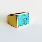 Turquoise Gem Ring (Size 4)