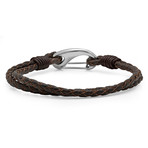 Braided Leather Bracelet (Black)