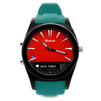 Notifier Smart Watch // Red with Extra Strap (Extra Teal Strap)