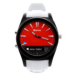 Notifier Smart Watch // Red with Extra Strap (Extra Teal Strap)