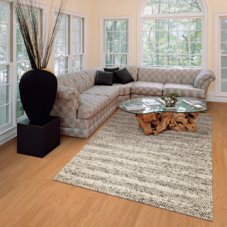 Cortico Heather Hand - Woven Area Rug  //  Grey (3'3" x 5'3")