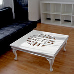 Classic White Lacquer // Square Coffee Table