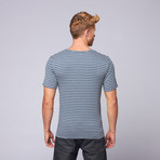 Yarn Dye Stripe Crew Tee // Blue (S)