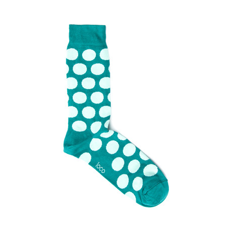 Big Spot Socks  // Teal